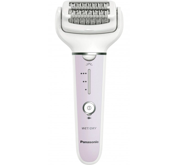Эпилятор Panasonic пинцетный, аккумуляторный, пинцет.-60, влаж.+сух., чехол, насадок-2, фиолетовый-белый