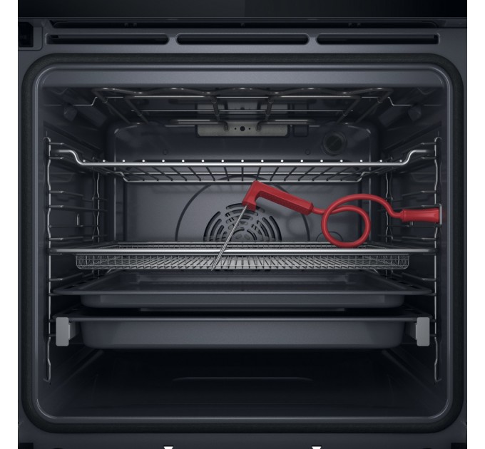 Духова шафа Whirlpool електрична, 73л, A+, дисплей, конвекція, піроліз, телескопічні напрямні, чорний