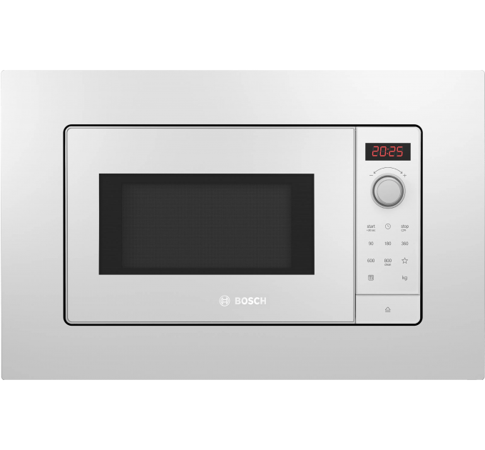 Микроволновая печь Bosch встраиваемая, 21л, электронное управление, 800Вт, дисплей, белый
