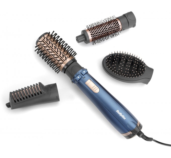 Фен-щетка Babyliss Style Pro, 1000Вт, режимов-2, хол. обдув, иониз-я, чехол для хранения, керамика, синий