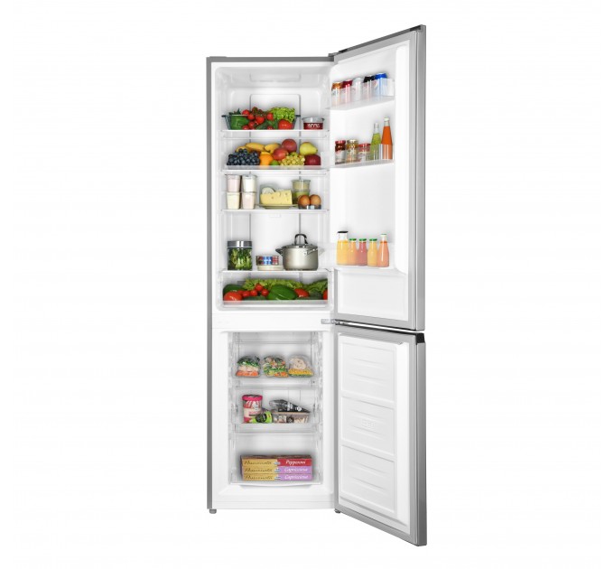 Холодильник ARDESTO з нижн. мороз., 181x54.5х60, холод.відд.-182л, мороз.відд.-55л, 2дв., А+, NF, сріблястий