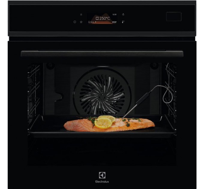 Духова шафа Electrolux електрична, 70л, А++, пара, дисплей, конвекція, ф-ція пароварки, телескопічні напрямні, чорний
