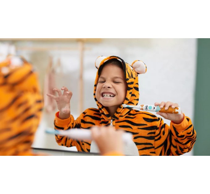 Щітка зубна електр. Philips, Philips Sonicare For Kids, для дітей, насадок-1, 2 комплекти наклейок, білий