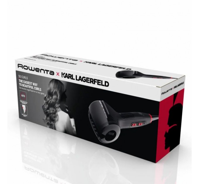Стайлер Rowenta x Karl Lagerfeld So Curls, автоматический, темп.режимов-3, 170C–230С, ионизация, турмалин, черный