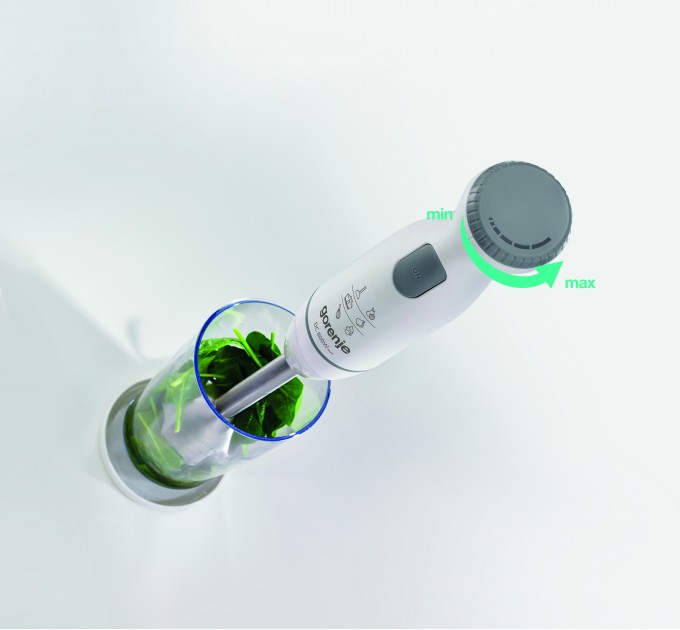 Блендер Gorenje погружной 800Вт, 4в1, чаша-500мл, измельчитель, белый