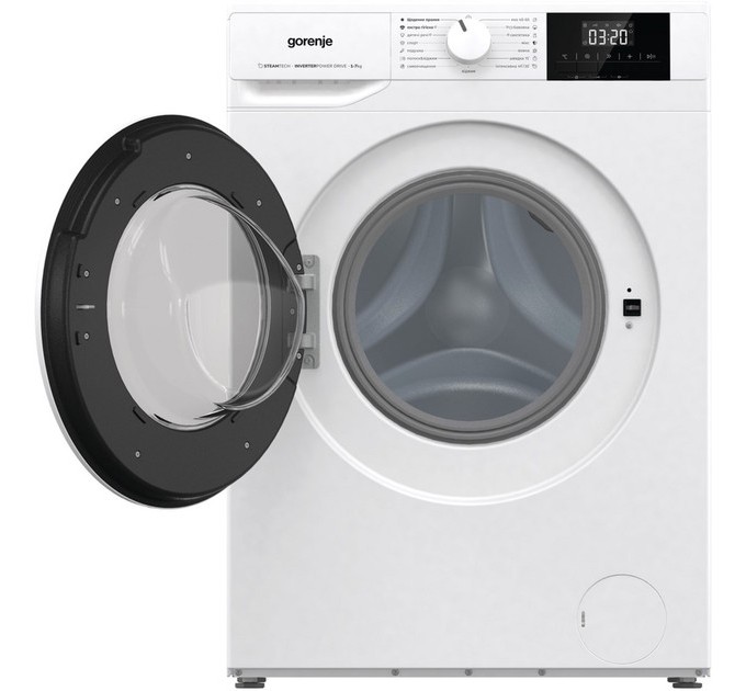 Пральна машина Gorenje фронтальна, 7кг, 1200, A+, 43.5см, дисплей, пар, інвертор, білий