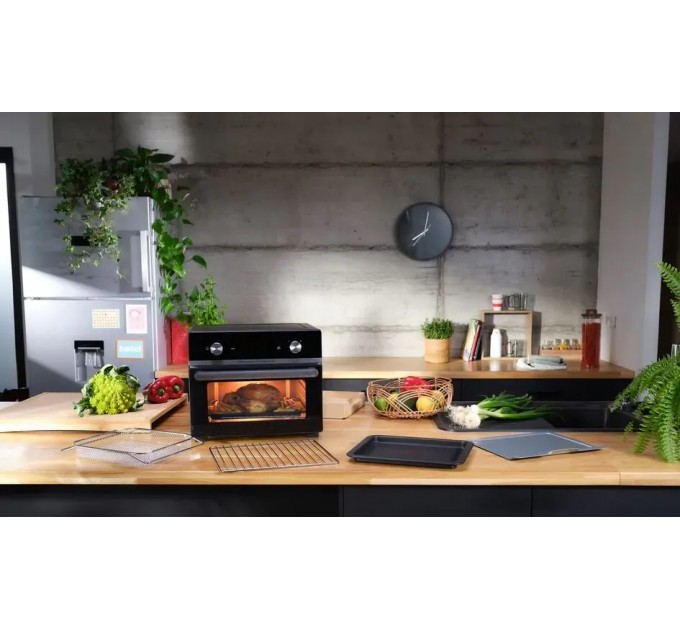 Мультипечь Tefal Easy Fry Oven Multifunctional, 1800Вт, механ. управл., пластик, черный