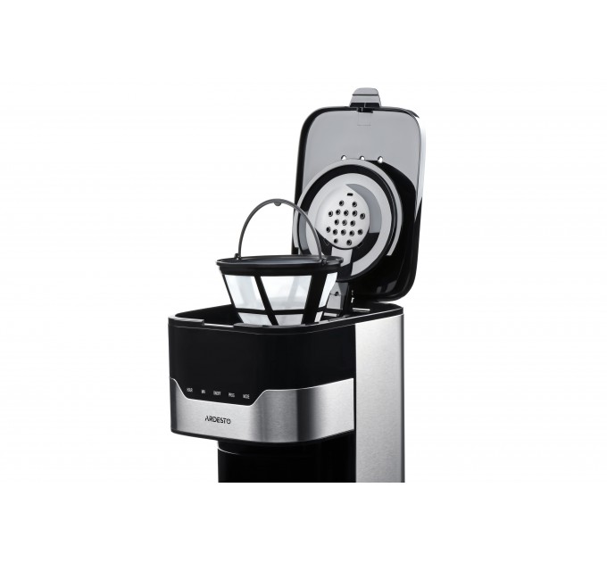 Кавоварка ARDESTO крапельна 1.5л, мелена, чорно-сріблястий