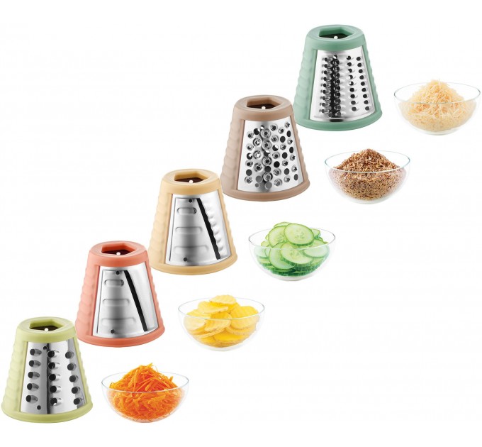 Мультирезка Sencor стационарная, 150Вт, 5 насадок, слайсер, черный