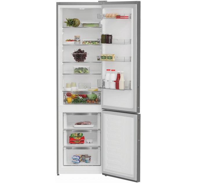 Холодильник Indesit с нижн. мороз., 202.5x60х67, холод.отд.-266л, мороз.отд.-120л, 2дв., А++, ST, серебристый