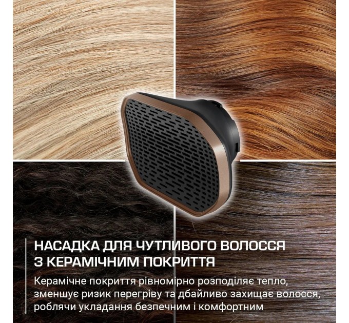 Фен Rowenta aestria For you, 1800Вт, режимов-3, дифузор, иониз-я, хол. обдув, синий