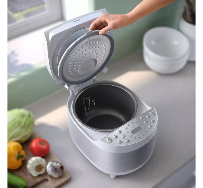 Мультиварка Philips All-in-One, 980Вт, чаша-5л, электронное управл., пластик, белый