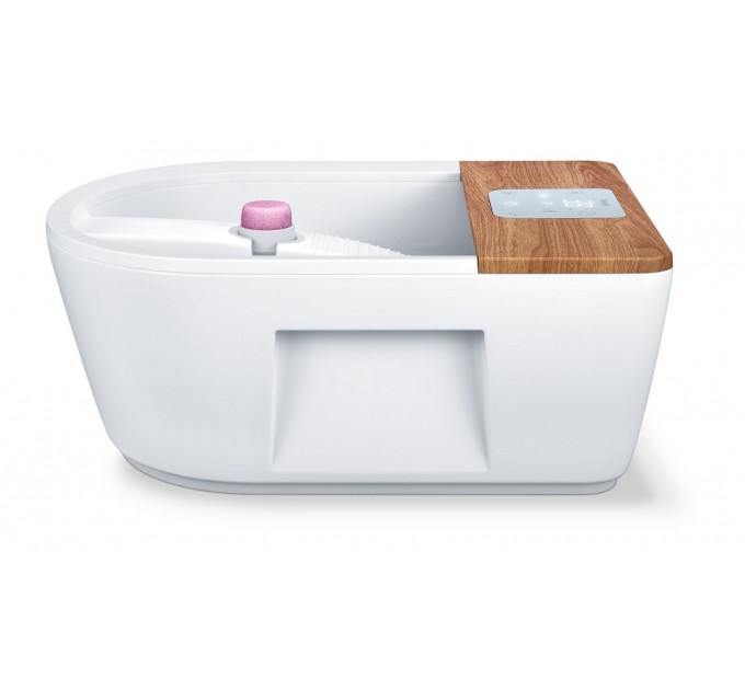 Масажна ванночка Beurer для ніг, від мережі, 3 режими, 3 насадки, сенс. керув., біло-коричневий