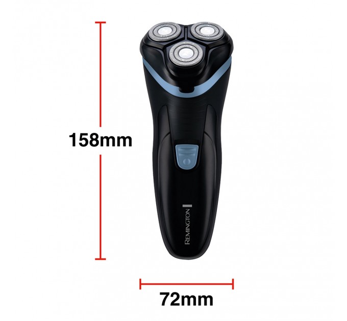 Бритва електр. Remington Style роторная, бритв.головок-3, сух., триммер,USB-C, черно-синий