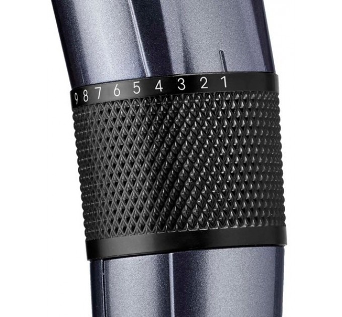 Машинка для стриження Babyliss, мережа+акум., вібраційний мотор, насадок-1, кейс, титан.напил., сірий