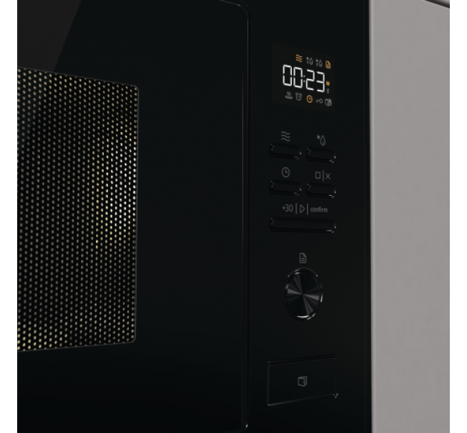 Микроволновая печь Gorenje встраиваемая, 25л, электр. управл., 900Вт, гриль, дисплей, черный
