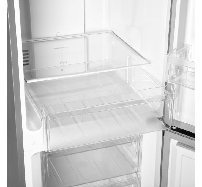 Холодильник ARDESTO з нижн. мороз., 181x54.5х60, холод.відд.-182л, мороз.відд.-55л, 2дв., А+, NF, сріблястий