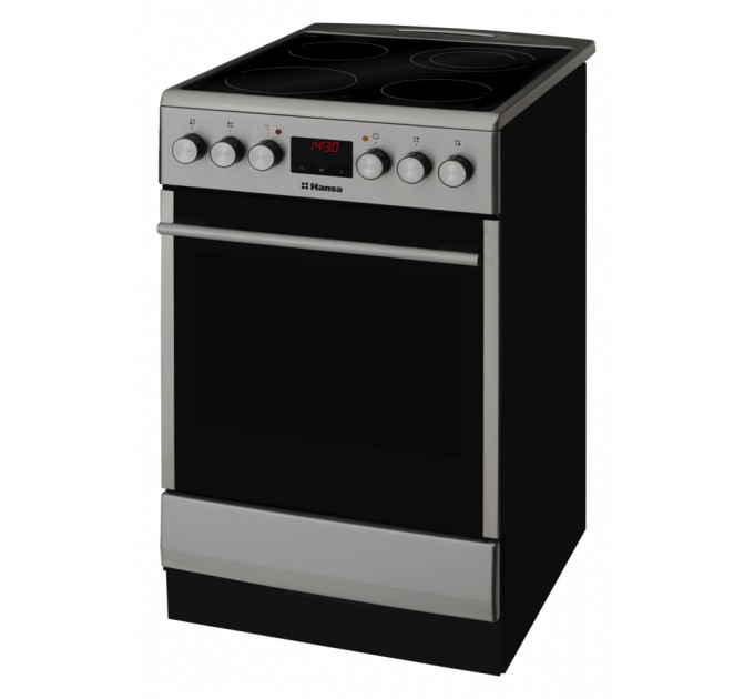 Плита Hansa електрична склокерамічна, 65л, 50x60см, дисплей, конвекція, нерж