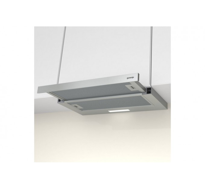 Витяжка Gorenje телескопічна, 60см, 350м.куб/год, нерж.