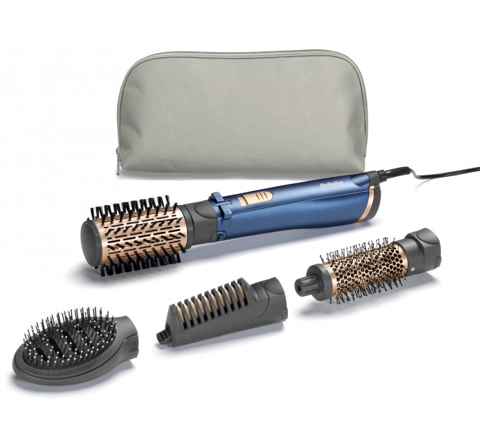 Фен-щетка Babyliss Style Pro, 1000Вт, режимов-2, хол. обдув, иониз-я, чехол для хранения, керамика, синий