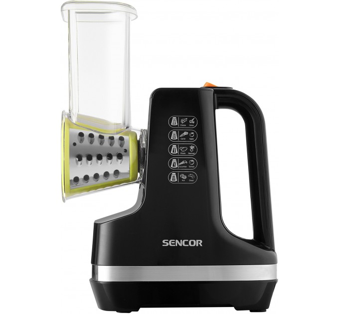 Мультирезка Sencor стационарная, 150Вт, 5 насадок, слайсер, черный