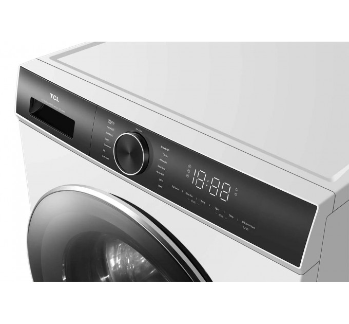 Пральна машина TCL фронтальна, 8кг, 1400, A+++, 53см, дисплей, пара, інвертор, білий