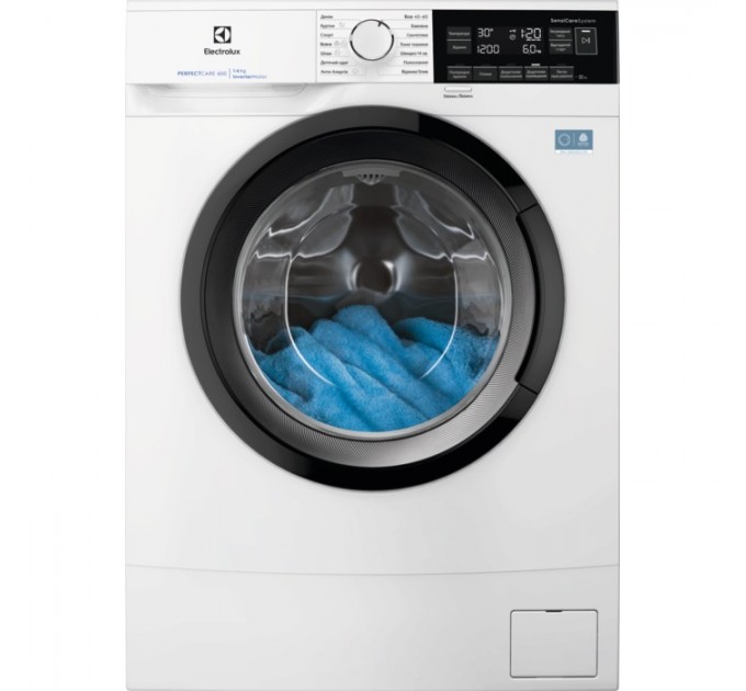 Пральна машина Electrolux фронтальна, 6кг, 1200, A, 41см, дисплей, інвертор, білий