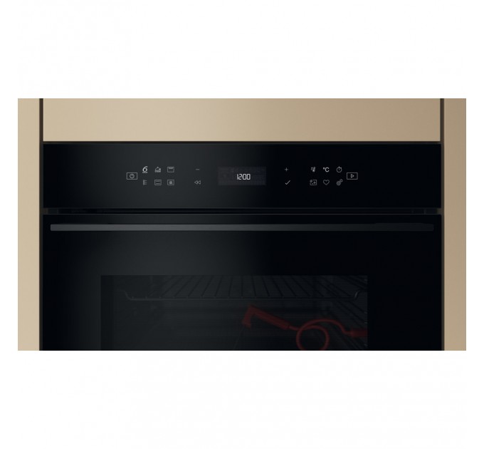 Духова шафа Whirlpool електрична, 73л, A+, дисплей, конвекція, піроліз, телескопічні напрямні, чорний