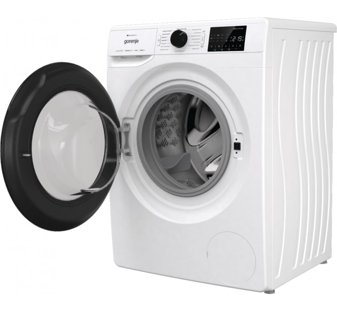 Стиральная машина Gorenje фронтальная, 8кг, 1400, A+++, 55см, дисплей, инвертор, пар, Wi-Fi, белый