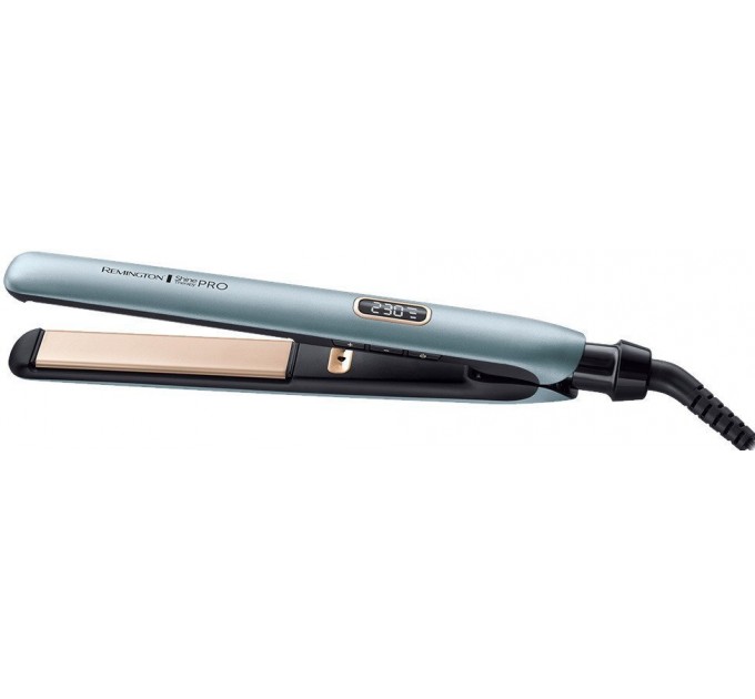 Випрямитель Remington Shine Therapy PRO, 54Вт, темп.режимов-9, 150-230С, дисплей, ионизация, керамика, голубой