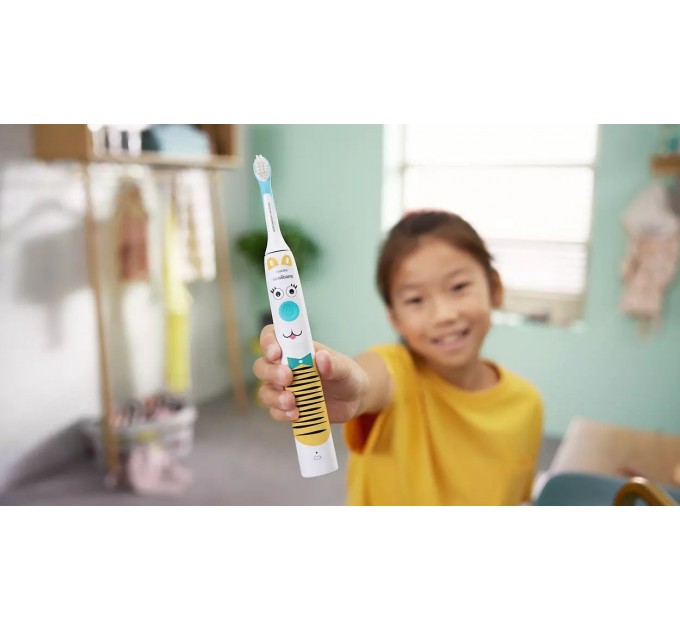 Щітка зубна електр. Philips, Philips Sonicare For Kids, для дітей, насадок-1, 2 комплекти наклейок, білий
