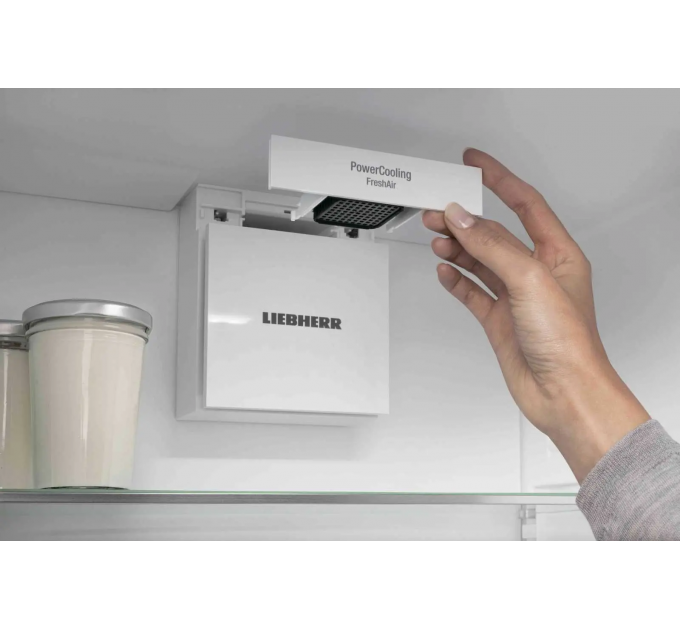 Холодильник Liebherr встраиваемый с нижн. мороз., 193.8x55.9х54.6, холод.отд.-215л, мороз.отд.-70л, 2дв., D, NF, диспл внутр., белый
