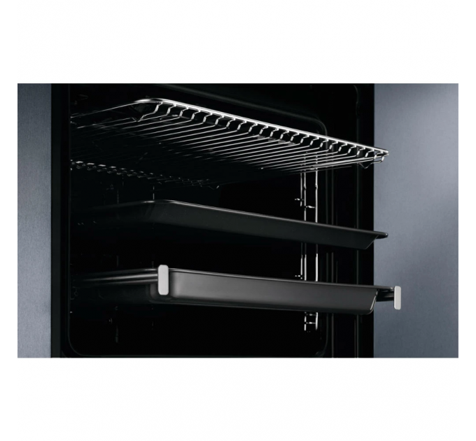 Духовой шкаф Electrolux электрический, 72л, A, пар, дисплей, конвекция, телескопические направляющие, черный