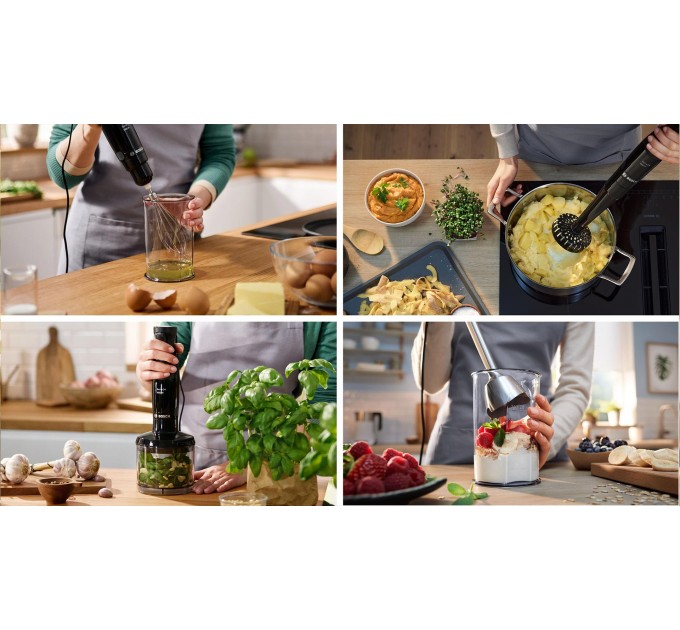 Блендер Bosch заглибний 1000Вт, 4в1, чорний