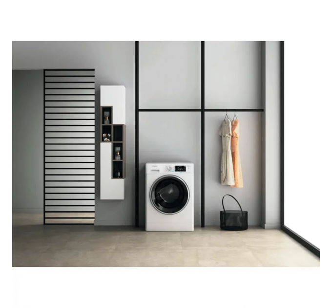 Стирально-сушильная машина Whirlpool фронтальная, 11(7)кг, 1600, A, 60см, дисплей, пар, инвертор, люк черный, белый