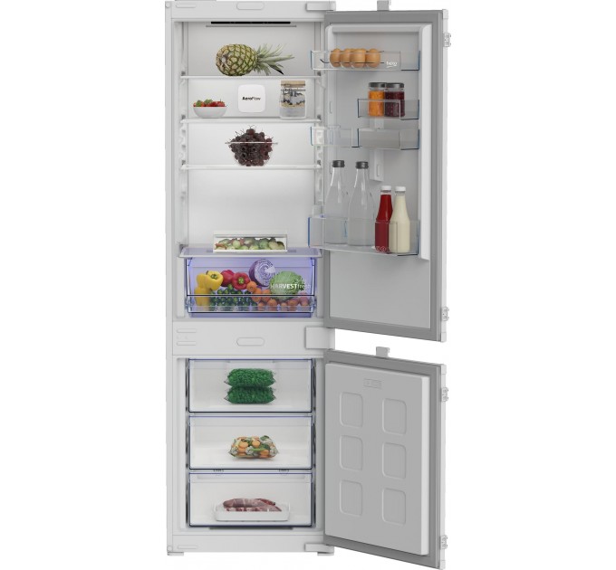 Холодильник Beko вбудований з нижн. мороз., 177x55x55, xолод.відд.-194л, мороз.відд.-76л, 2дв., E, NF, білий