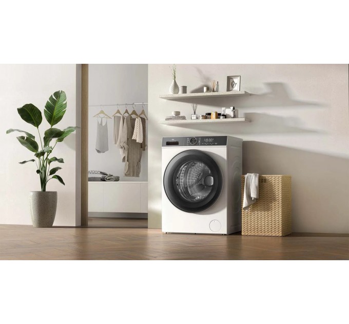 Пральна машина TCL фронтальна, 8кг, 1400, A+++, 53см, дисплей, пара, інвертор, білий