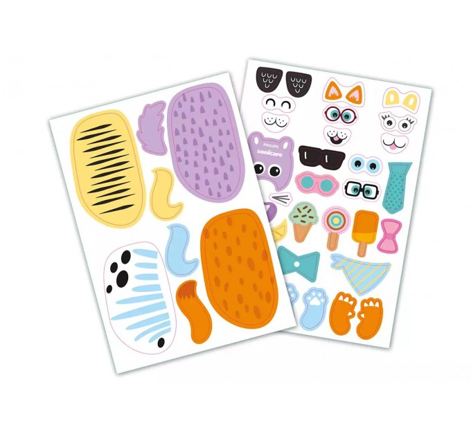 Щітка зубна електр. Philips, Philips Sonicare For Kids, для дітей, насадок-1, 2 комплекти наклейок, білий