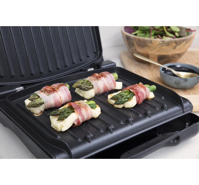 Гриль Russell Hobbs прижимной Compact Steel 1200Вт, темп. режимов-1, металл, крассно-черный