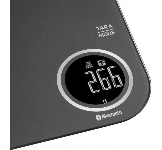 Весы Sencor кухонные, 5кг, подключение к смарфтону, AAAx2 , пластик, черный