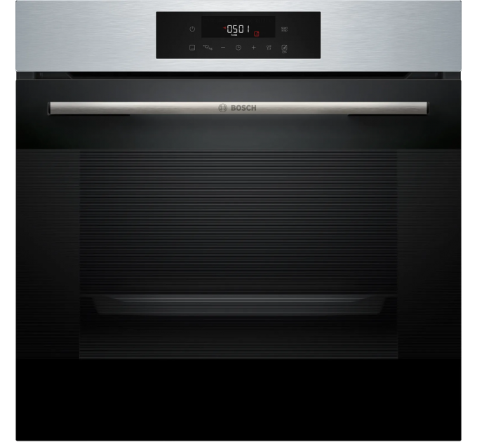 Духовой шкаф Bosch электрический, 76л, A, дисплей, конвекция, телескопические направляющие (2 уровня), soft closing, нержавеющая сталь