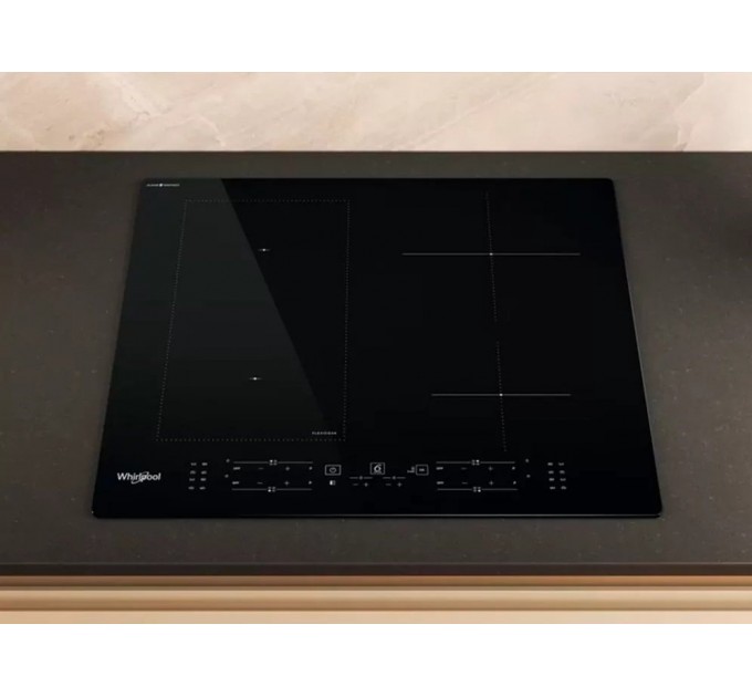 Варильна поверхня Whirlpool індукційна, 60см, розширена зона, чорний