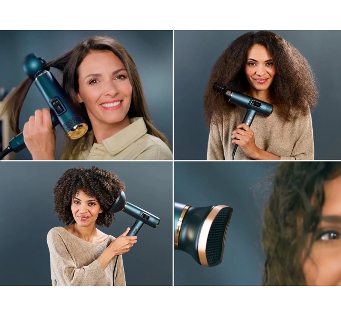 Фен Rowenta aestria For you, 1800Вт, режимов-3, дифузор, иониз-я, хол. обдув, синий