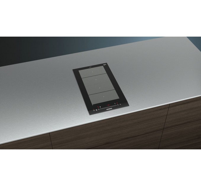 Варильна поверхня Siemens індукційна, 30см, розширена зона, Доміно, чорний