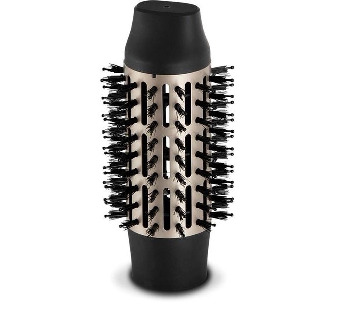 Фен-щітка Remington Blow Dry & Style Caring, 1000Вт, 2 режими, іоніз-я, хол. обдув, чохол, кераміка, чорно-золотий