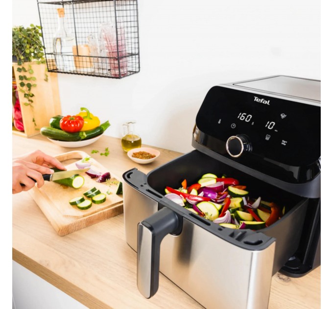 Мультипіч Tefal Easy Fry Mega, 1700Вт, чаша-7.5л, сенсорне керув., 8 програм, пластик, чорний