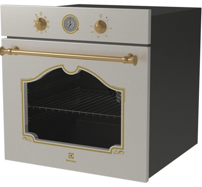 Духова шафа Electrolux електрична Rococo, 72л, A, конвекція, телескопічні напрямні, шампань