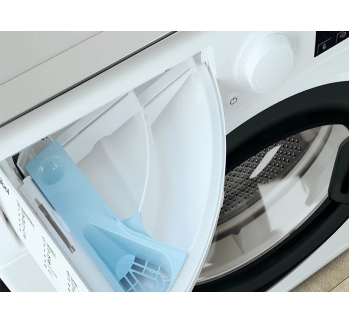 Стиральная машина Whirlpool фронтальная, 7кг, 1200, A+++, 43.5см, дисплей, пар, инвертор, люк черный, белый