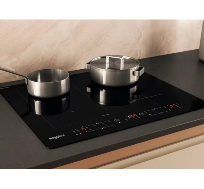 Варильна поверхня Whirlpool індукційна, 60см, розширена зона, чорний