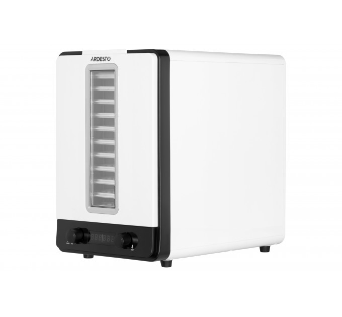 Сушарка для продуктів ARDESTO 550Вт, піддонів - 10+1x3см, макс - 70°С, сітка для ягід, пластик, білий
